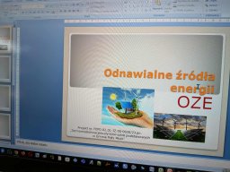 Zajęcia na temat odnawialnych źródeł energii